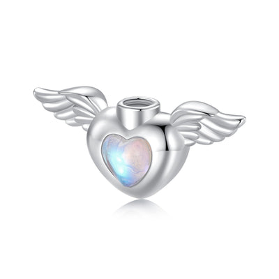 Angel Wings Memorial Pendant Charm - The Silver Goose SA