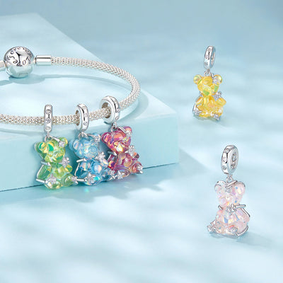 Dreamy Bear Pendant Charm - The Silver Goose SA