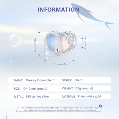 Heart Ocean Charm - The Silver Goose SA