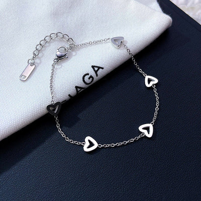 Hearts Strand Bracelet - The Silver Goose SA