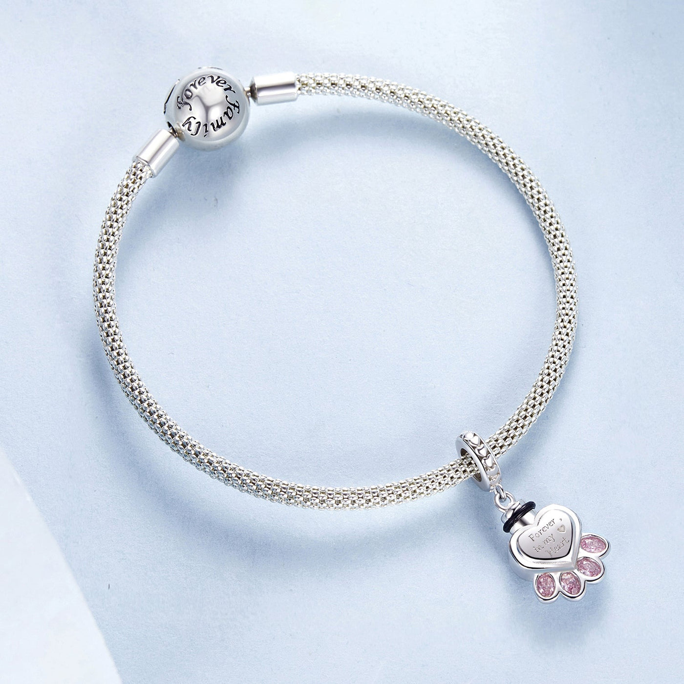 Paw Print Memorial Pendant Charm - The Silver Goose SA