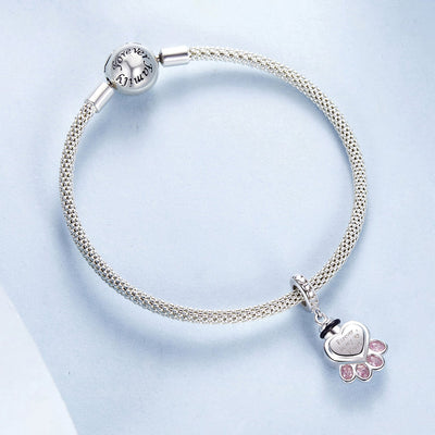 Paw Print Memorial Pendant Charm - The Silver Goose SA