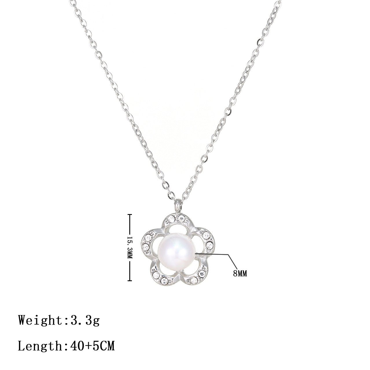 Pearl Flower Pendant Necklace - The Silver Goose SA