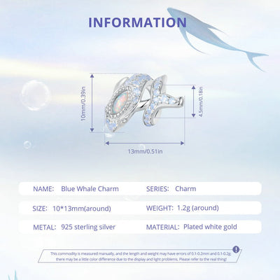 Pearly Whale Charm - The Silver Goose SA