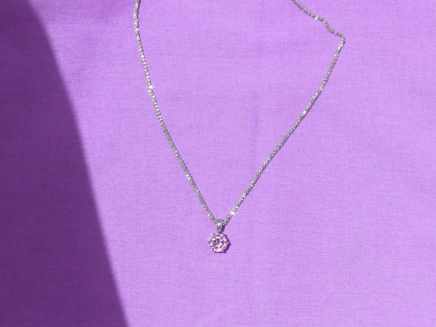 Pink Stone Pendant Necklace - The Silver Goose SA