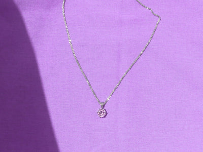 Pink Stone Pendant Necklace - The Silver Goose SA