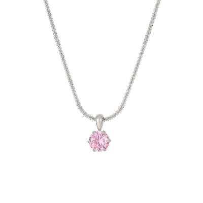 Pink Stone Pendant Necklace - The Silver Goose SA