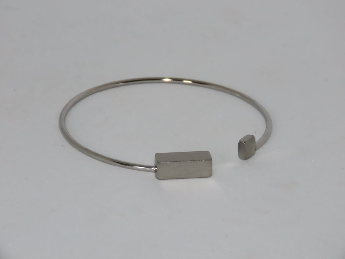 Solid Block Open Bangle - The Silver Goose SA