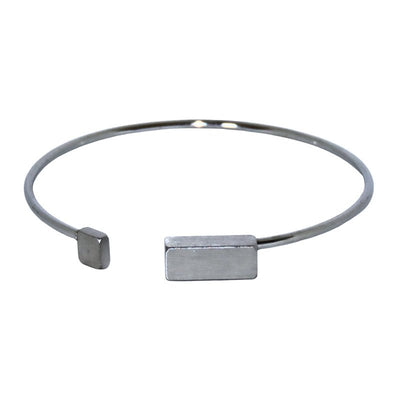 Solid Block Open Bangle - The Silver Goose SA