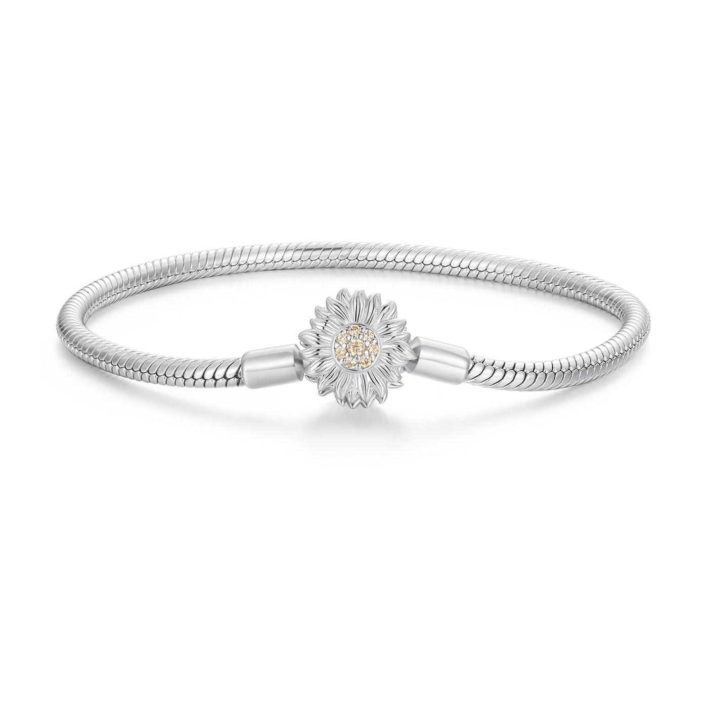 Sunflower Snake Chain Bracelet - The Silver Goose SA