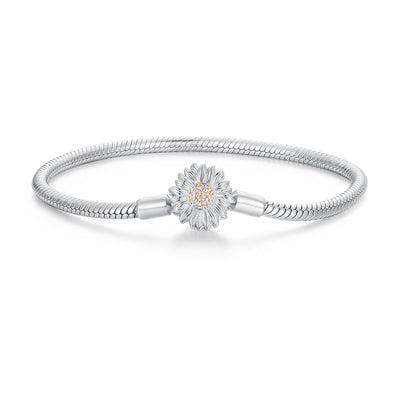 Sunflower Snake Chain Bracelet - The Silver Goose SA