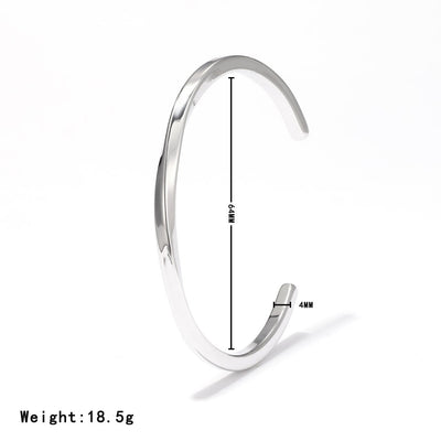 Twisted Open Bangle - The Silver Goose SA