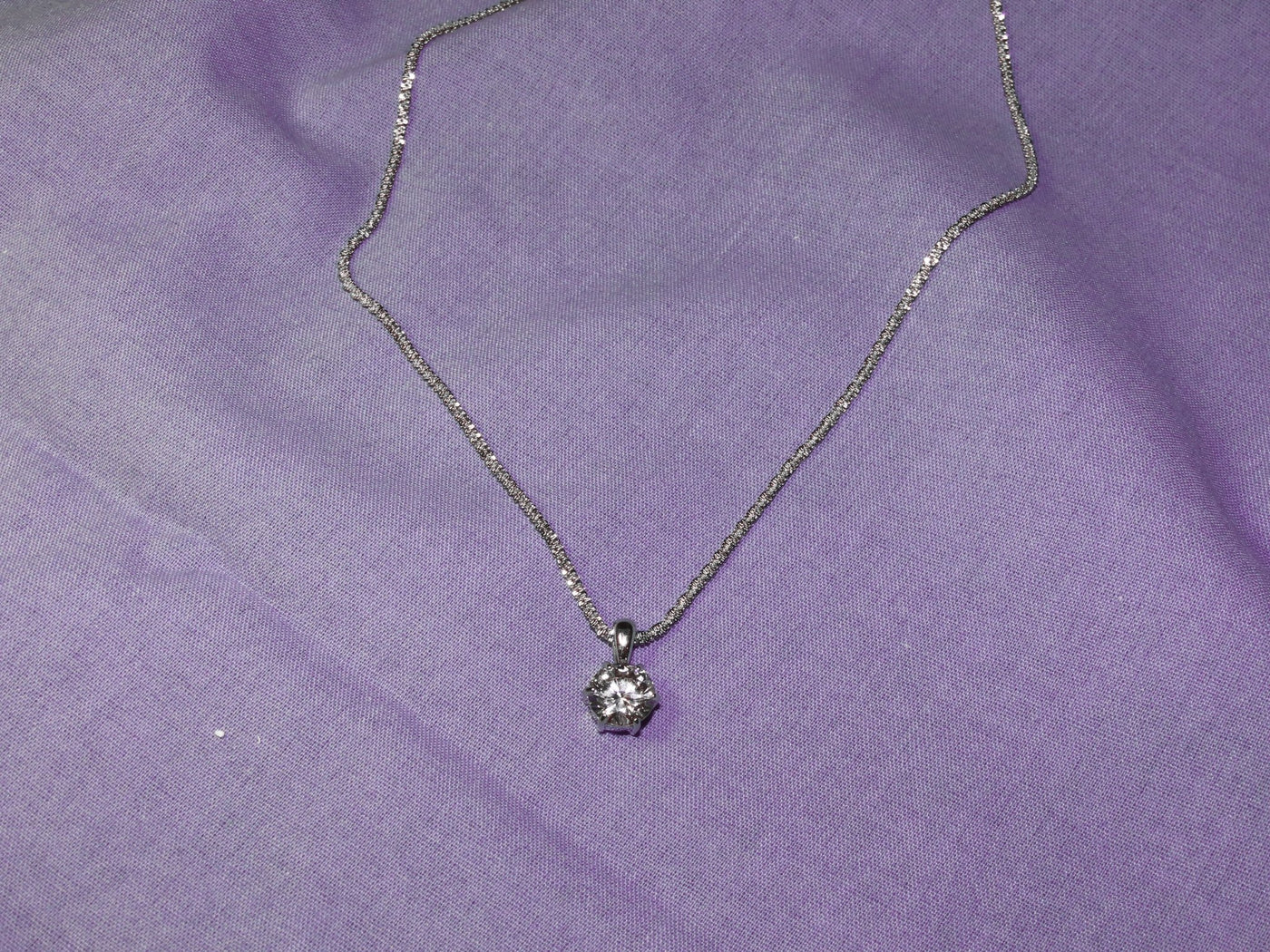 White Stone Pendant Necklace - The Silver Goose SA