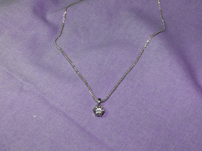 White Stone Pendant Necklace - The Silver Goose SA