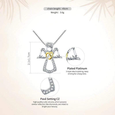 Angel Pendant Necklace - The Silver Goose SA