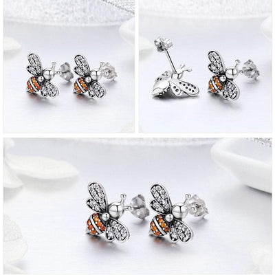 Bee Earrings - The Silver Goose SA