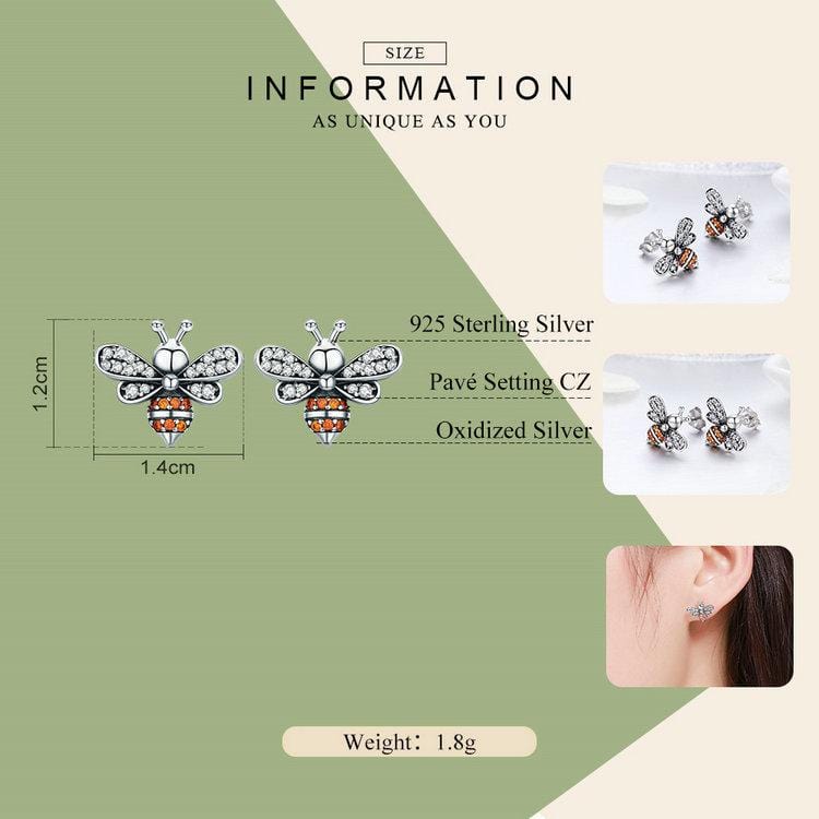 Bee Earrings - The Silver Goose SA