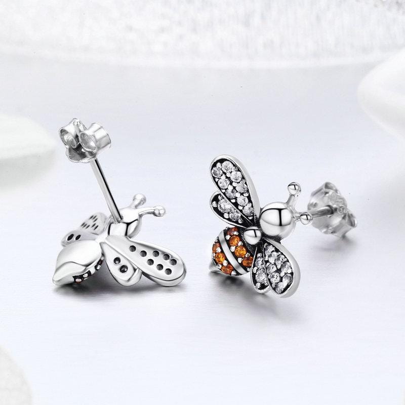 Bee Earrings - The Silver Goose SA