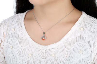 Bee Pendant Necklace - The Silver Goose SA