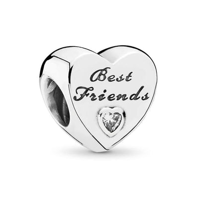 Best Friends Heart Charm - The Silver Goose SA