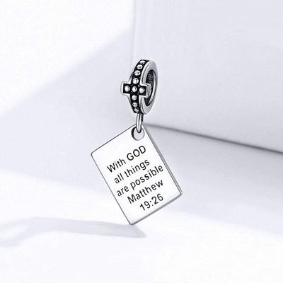 Bible Verse Pendant Charm - The Silver Goose SA