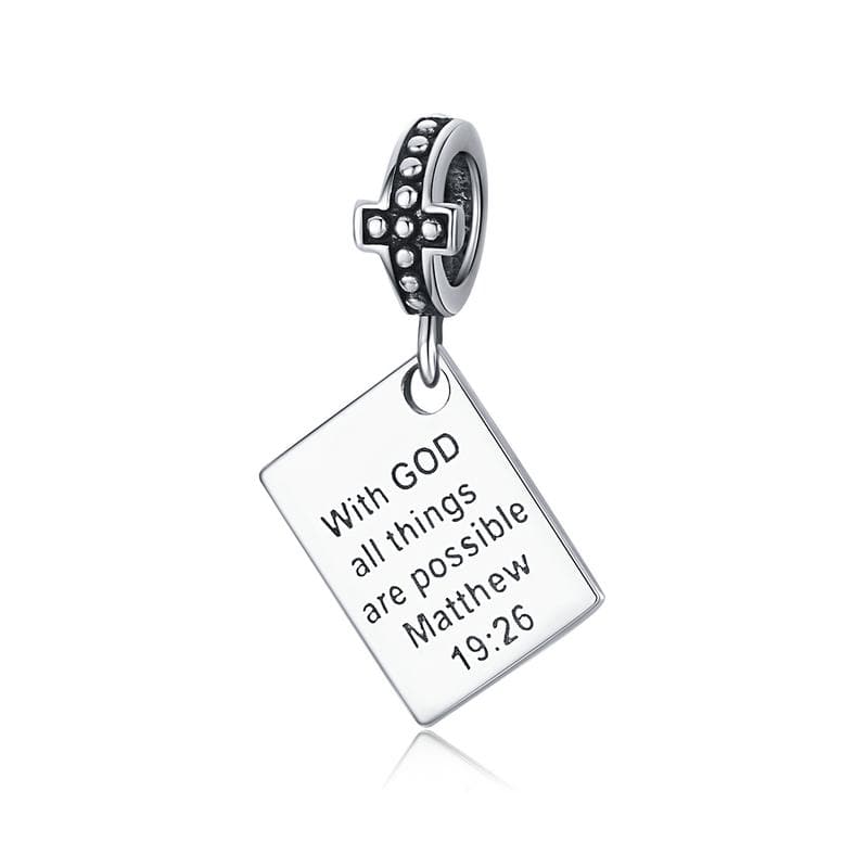 Bible Verse Pendant Charm - The Silver Goose SA