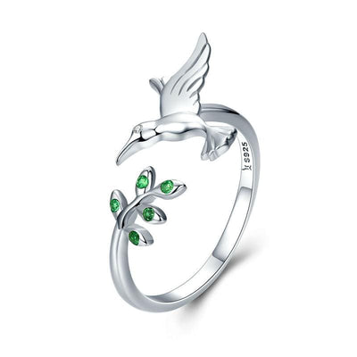 Bird Leaves Ring - The Silver Goose SA