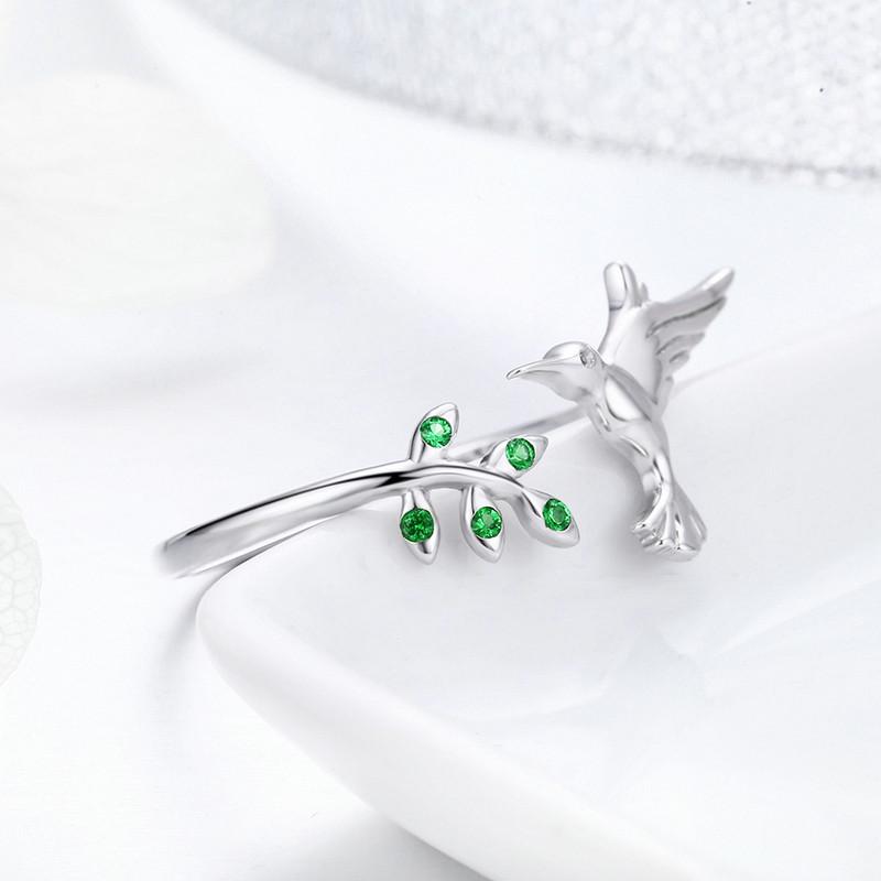 Bird Leaves Ring - The Silver Goose SA