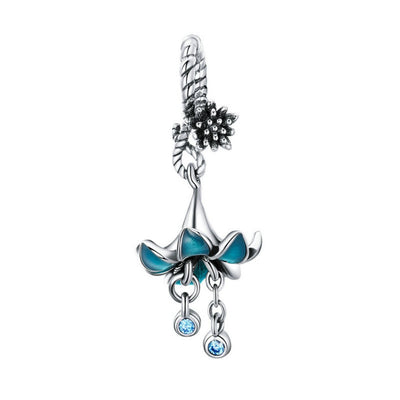 Blue Flower Pendant Charm - The Silver Goose SA