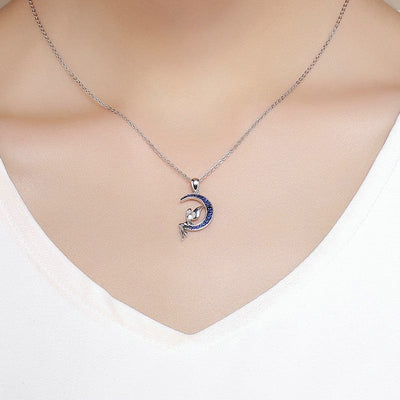 Blue Moon Fairy Pendant Necklace - The Silver Goose SA