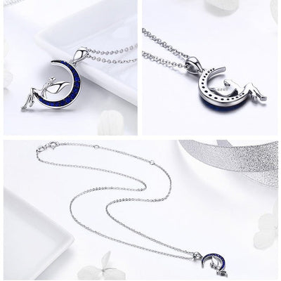 Blue Moon Fairy Pendant Necklace - The Silver Goose SA