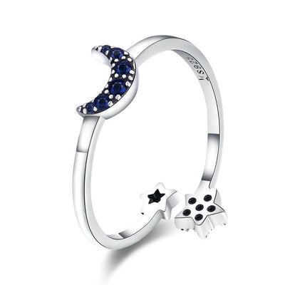 Blue Moon Open Ring - The Silver Goose SA