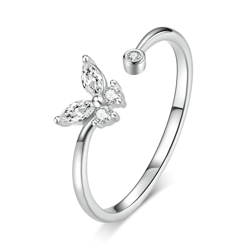 Butterfly Tail Open Ring - The Silver Goose SA