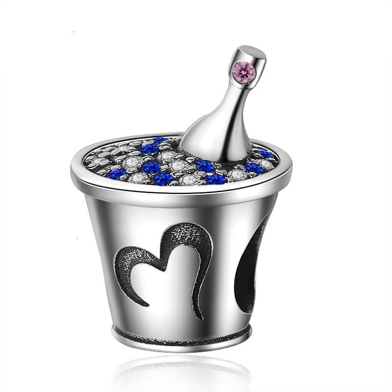 Champagne on Ice Charm - The Silver Goose SA
