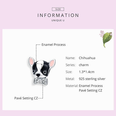 Chihuahua Dog Charm - The Silver Goose SA