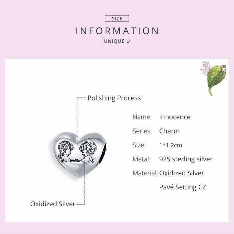 Childhood Heart Charm - The Silver Goose SA