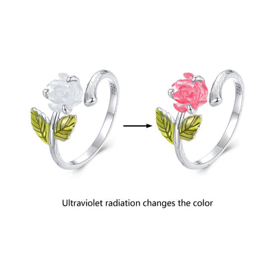 Colour Changing Rose Open Ring - The Silver Goose SA