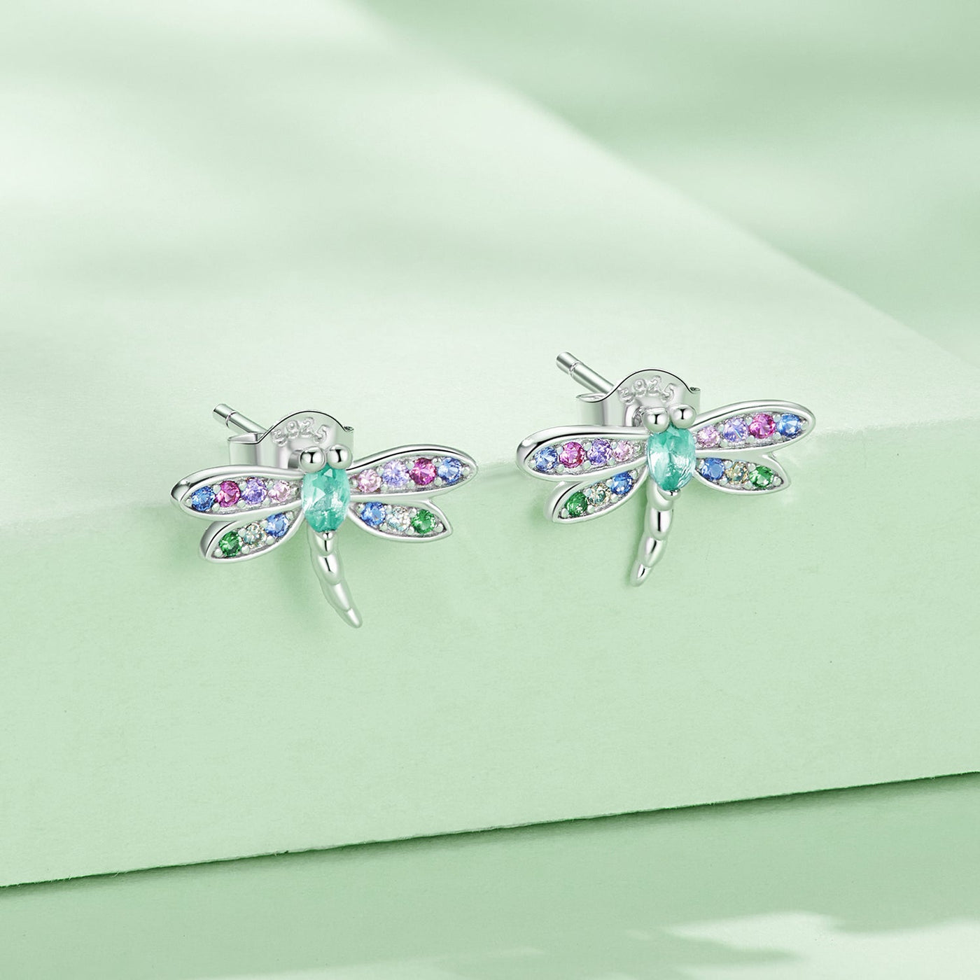 Colourful Dragonfly Earrings - The Silver Goose SA