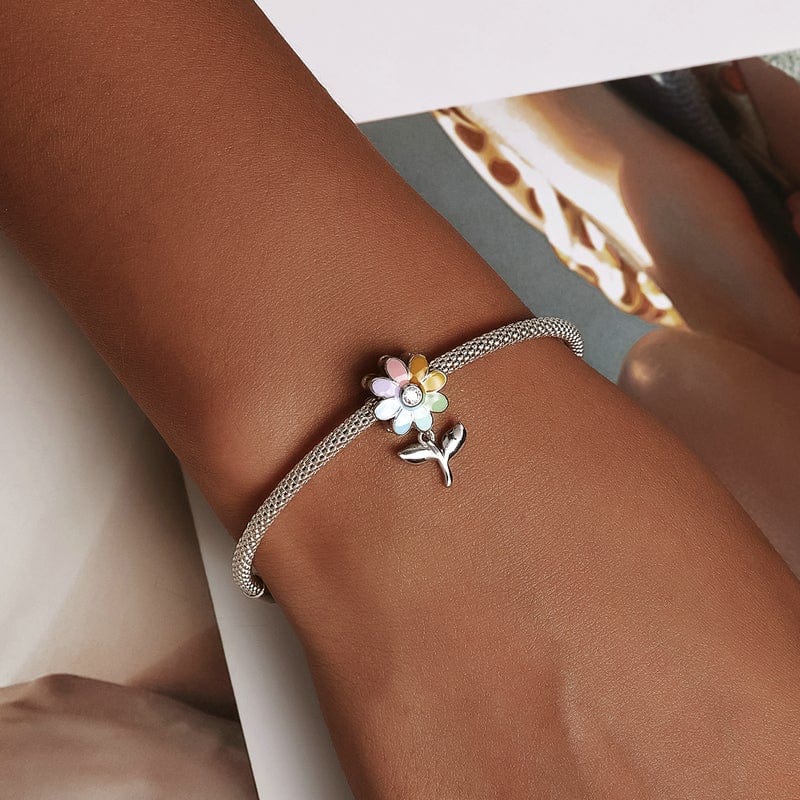 Colourful Flower Charm - The Silver Goose SA