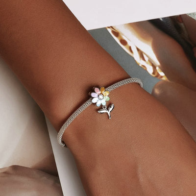 Colourful Flower Charm - The Silver Goose SA