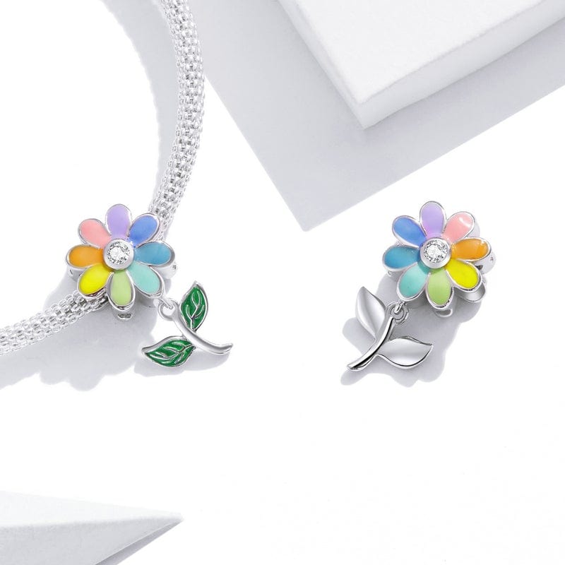 Colourful Flower Charm - The Silver Goose SA