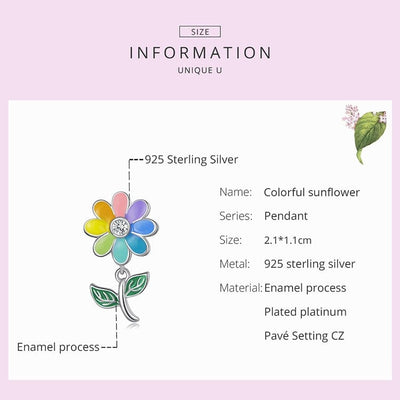 Colourful Flower Charm - The Silver Goose SA