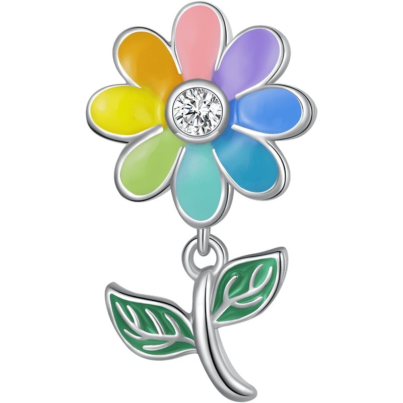 Colourful Flower Charm - The Silver Goose SA