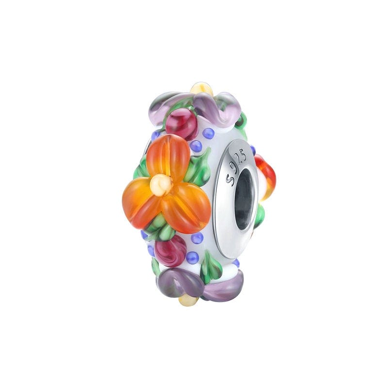 Colourful Flowers Bead Charm - The Silver Goose SA