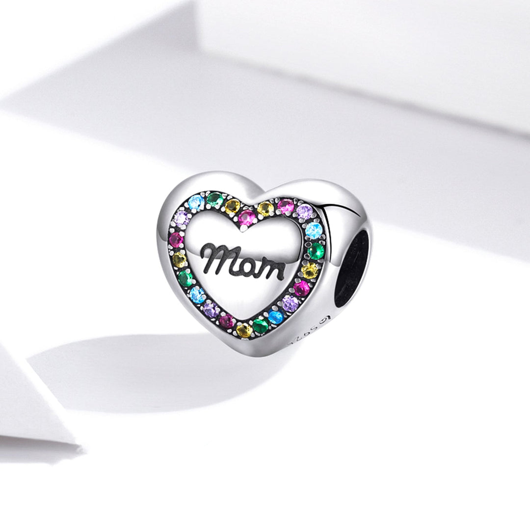Colourful Mom Heart Charm - The Silver Goose SA