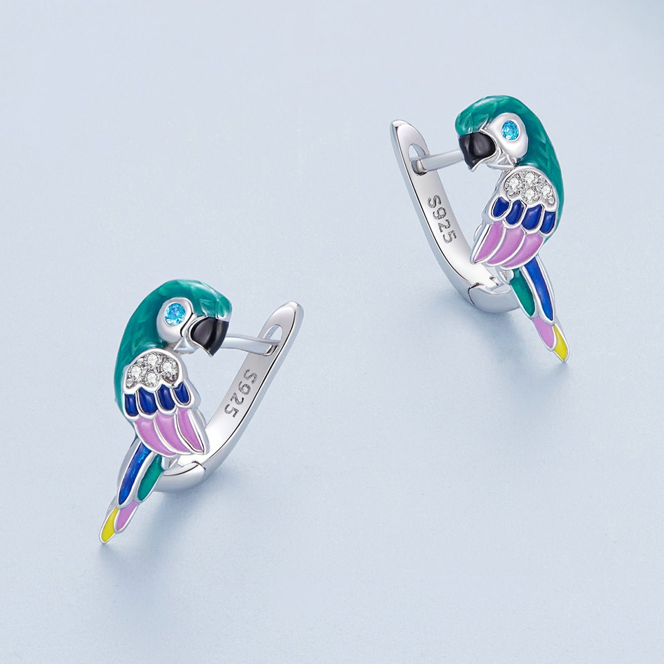 Colourful Parrot Hoop Earrings - The Silver Goose SA