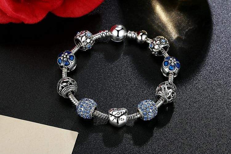 Costume Jewelry Blue Bead Bracelet - The Silver Goose SA