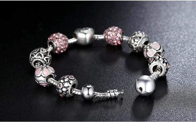 Costume Jewelry Pink Bead Bracelet - The Silver Goose SA