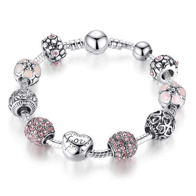 Costume Jewelry Pink Bead Bracelet - The Silver Goose SA