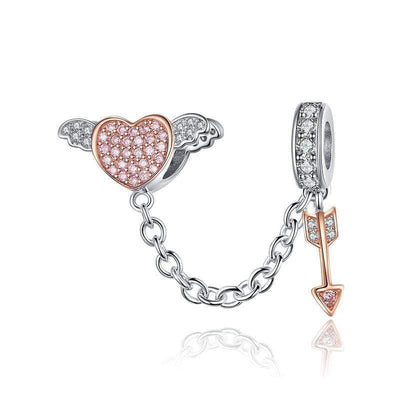 Cupid Heart & Arrow Charm - The Silver Goose SA